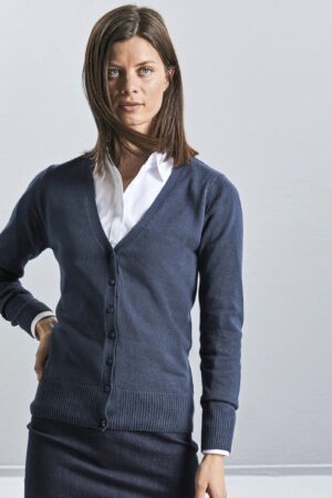 Ladies' V-Neck Knitted Cardigan