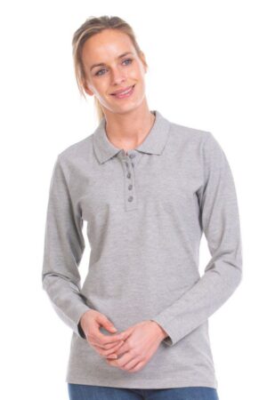 L&S Polo Basic Cot/Elast LS for her