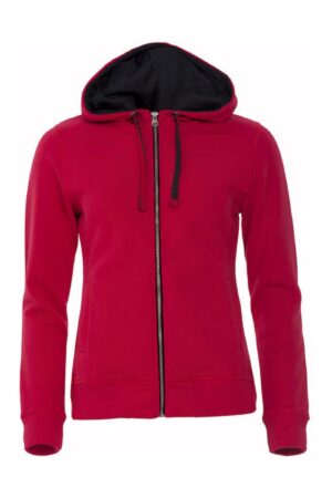 Clique Classic Hoody Full Zip Ladies rood XXL