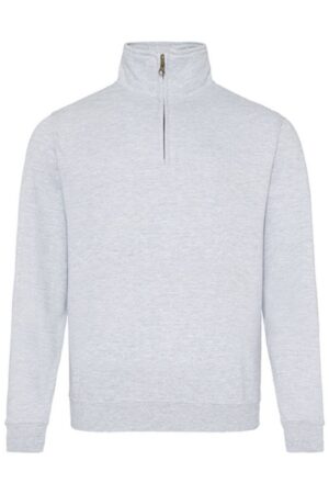Just Hoods Sophomore 1/4 Zip Sweat Heather Grey XXL