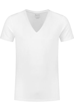 Santino  T-shirt Jort V-neck White XS
