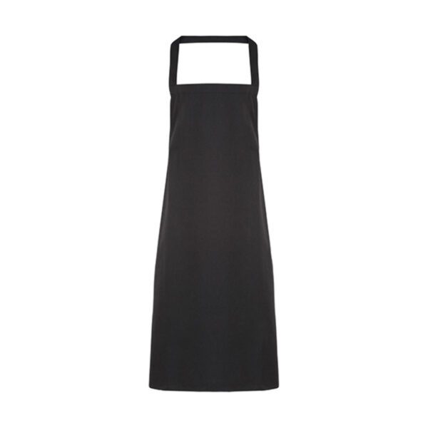 Premier Workwear 100% Organic Cotton Bib Apron (No Pocket) Black ONE SIZE