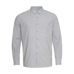 Pure Waste Button Down Shirt Grey Melange XXL