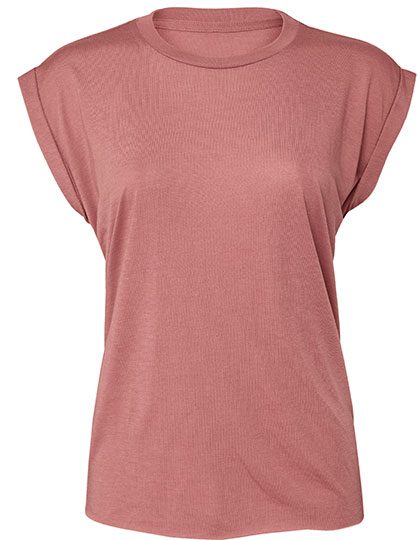 Bella Canvas Women´s Flowy Muscle Tee With Rolled Cuff Mauve XL