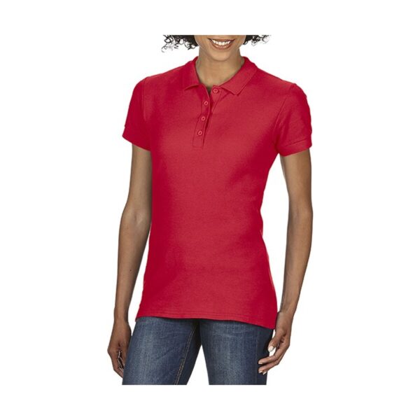 Gildan Polo Softstyle Double Pique SS for her Red XXL
