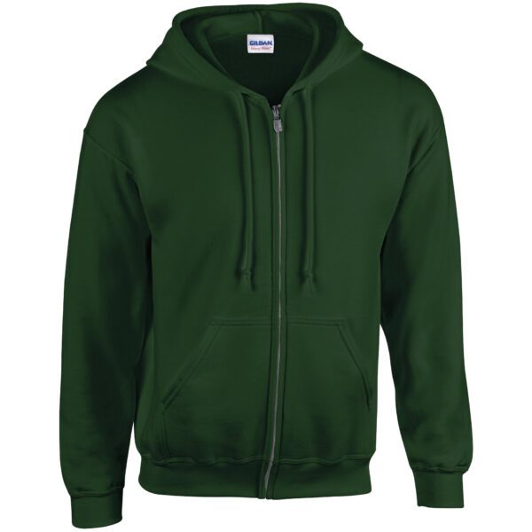 Gildan Sweater Hooded Full Zip HeavyBlend for him Forest Green XXL