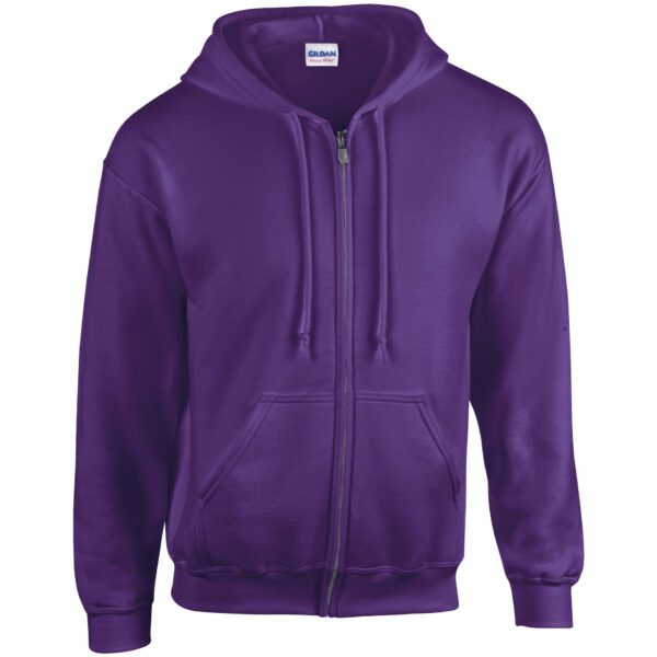 Gildan Sweater Hooded Full Zip HeavyBlend for him Purple XXL
