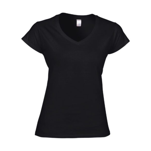 Gildan T-shirt V-Neck SoftStyle SS for her Black XXL