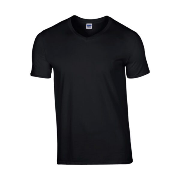 Gildan T-shirt V-Neck SoftStyle SS for him Black XXL