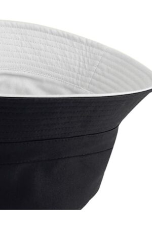 Beechfield Reversible Bucket Hat Black Light Grey L/XL