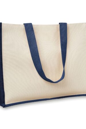 Boodschappentas van jute en canvas Blue