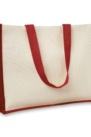 Boodschappentas van jute en canvas Red
