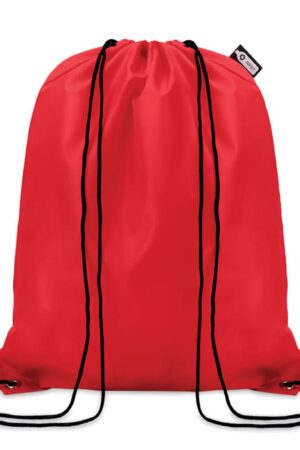 Rugzak met PP koord van 190 RPET Red
