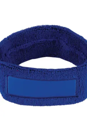 L-merch Head Sweatband With Label Royal Blue ONE SIZE